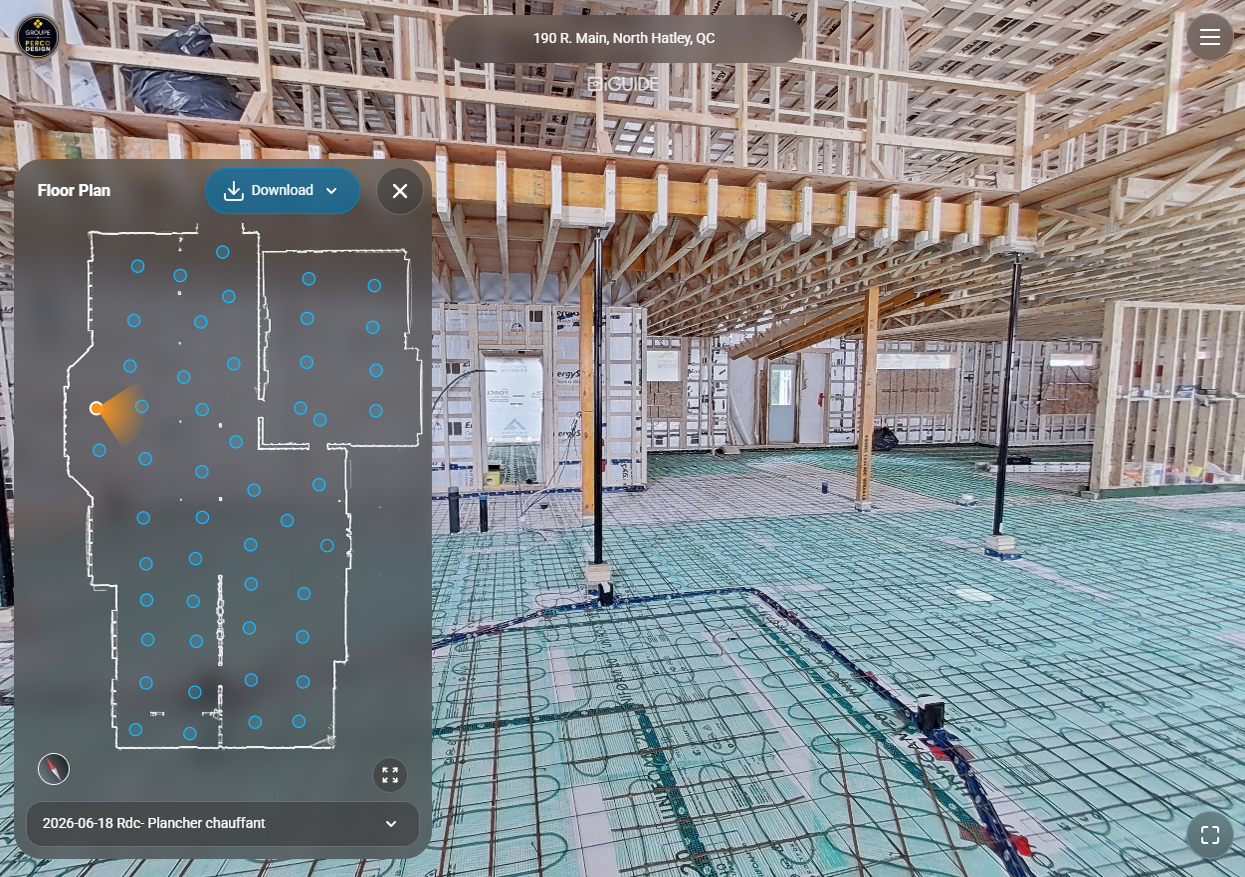 Visite virtuelle pour entrepreneurs généraux et constructeurs.